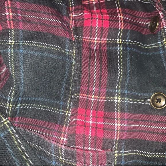 AEROPOSTALE ladies Scotch Plaid Lined Blazer Jacket POCKETS buttons - Picture 3 of 5